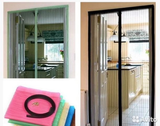 Москитная сетка с вшитыми магнитами 90*210 см