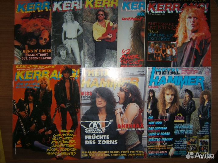Журналы Kerrang и постеры рок групп
