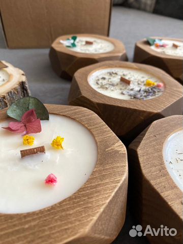 Свечи ручной работы (дерево)