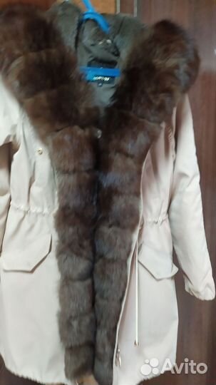 Парка женская с натуральным мехом