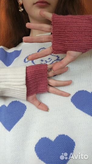 Митенки вязаные
