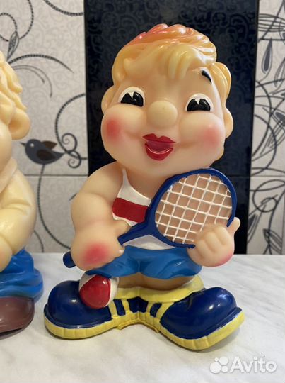 Игрушки СССР резиновая мальчик столяр теннисит худ