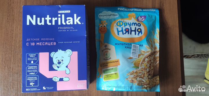 Детское питание смесь и каша