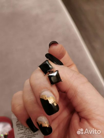 Серьги винтовые серебро 925