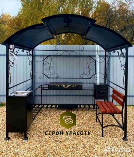 Мангал loft с крышей