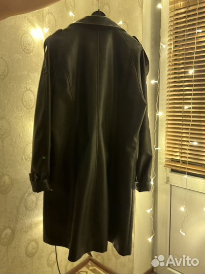 Кожаный тренч женский