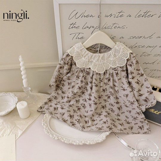 Хлопкое весеннее платье для девочек