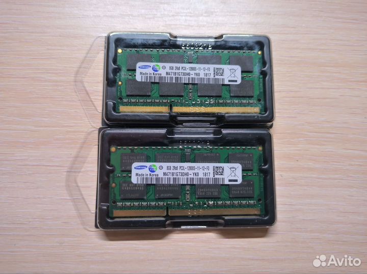 Новая о.память Samsung 2*8gb ddr3l 1600Mhz