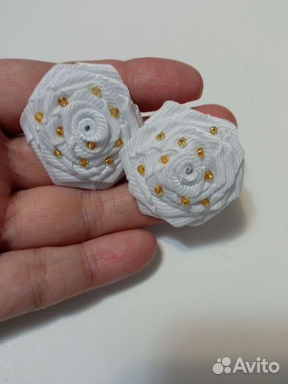 Резинки для волос ручной работы, бантики школьные