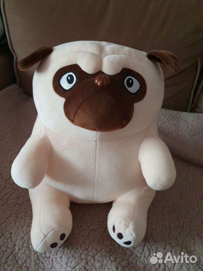 Игрушка мопс плюшевый