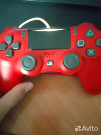 Джойстик на ps 4 красный