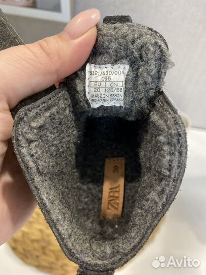 Ботинки zara, замша для мальчика новые
