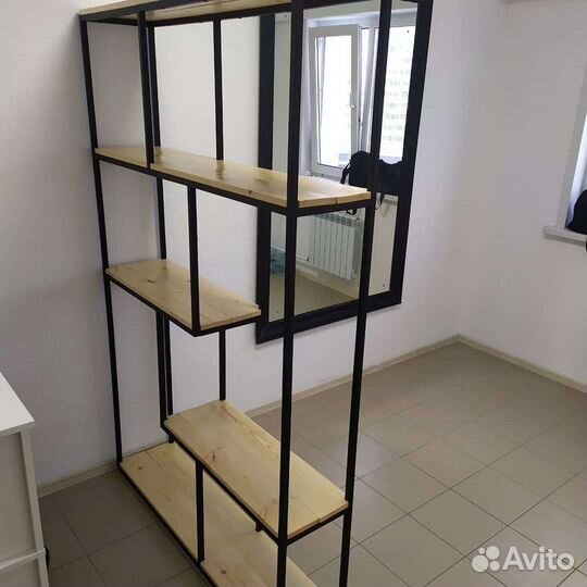 Стеллаж лофт, полки, перегородка, ширма, на заказ