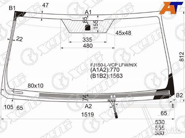 Стекло лобовое toyota land cruiser prado 150