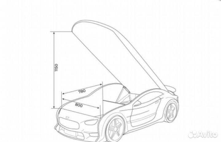 Кровать машина новая