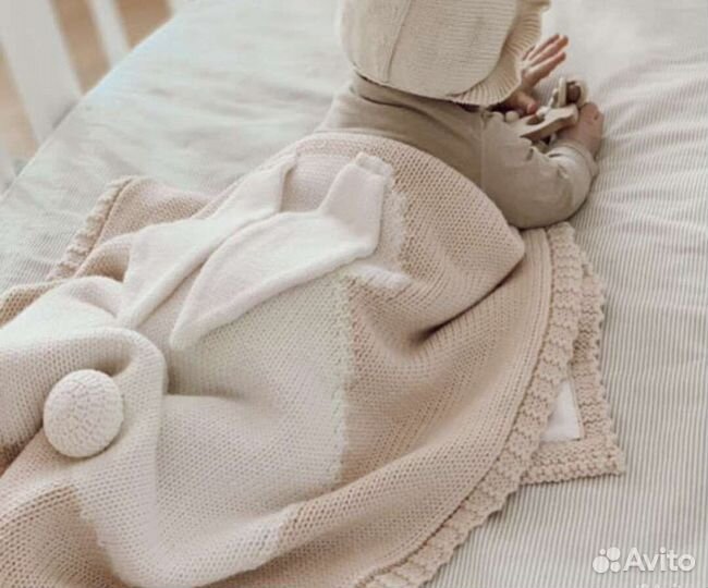 Детский плед Зайка для новорожденного