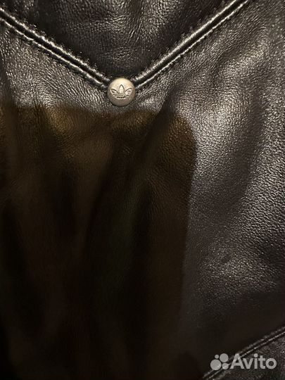 Куртка кожаная зимняя Adidas Original