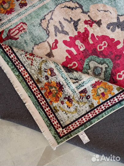 Красивый ковёр в гостиную без ворса хлопковый