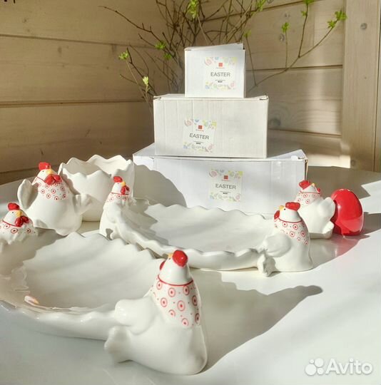 Набор столовой посуды Курочки новый