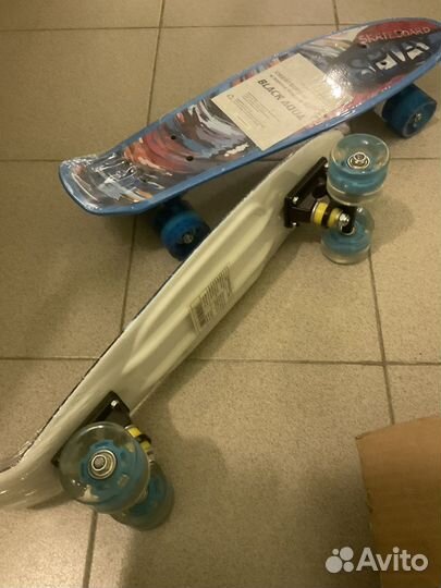 Пенниборд black aqua новые