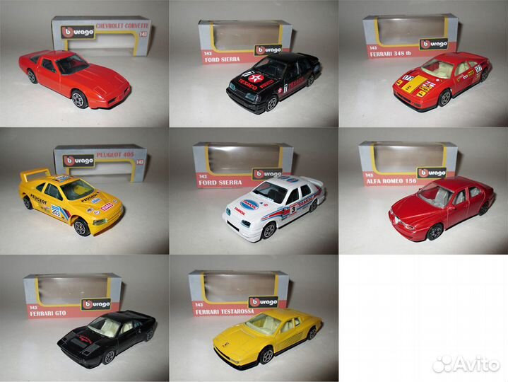 1-43 Модели авто Бураго (старая коллекция)