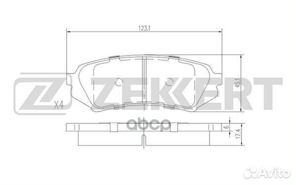 Колодки торм. диск. задн. Lexus LX 470 (UZJ100)