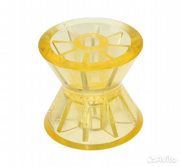 Ролик носовой прицепа L101 мм желтый, Полиуретан