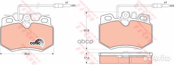 GDB808 TAR455170 12571320B колодки дисковые