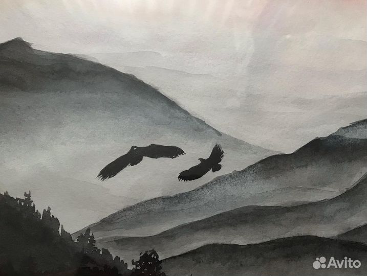 Картина “Полет над горными вершинами»