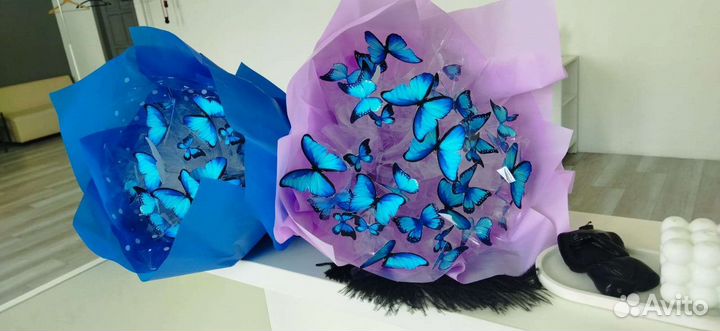 Ручная работа, букет из бабочек