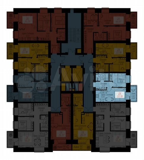 2-к. квартира, 33,8 м², 12/17 эт.