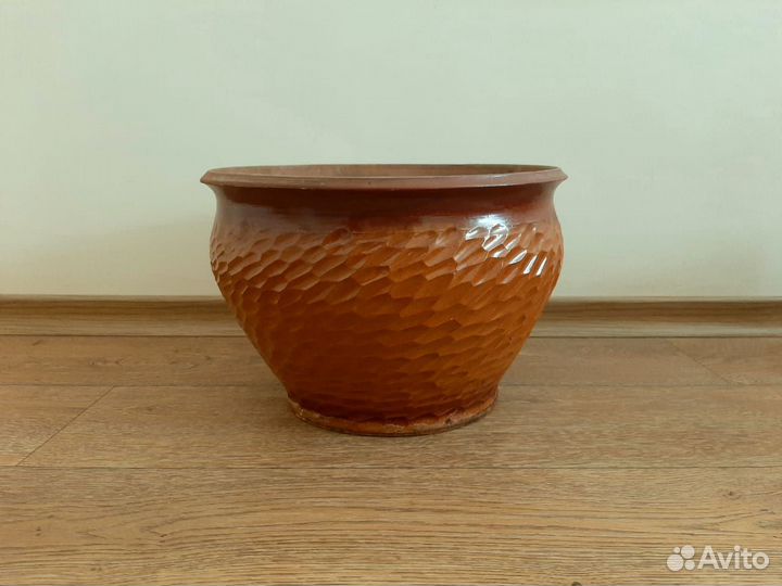 Большой горшок керамика глина 20 высота 30 диаметр