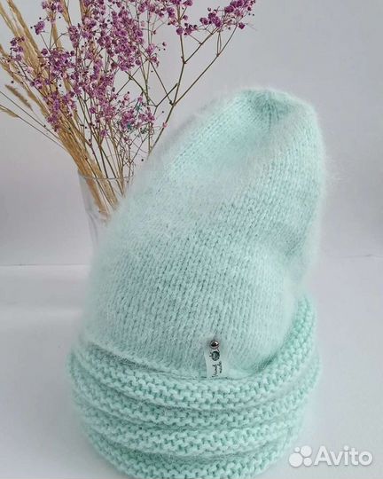 Шапка и снуд ангора