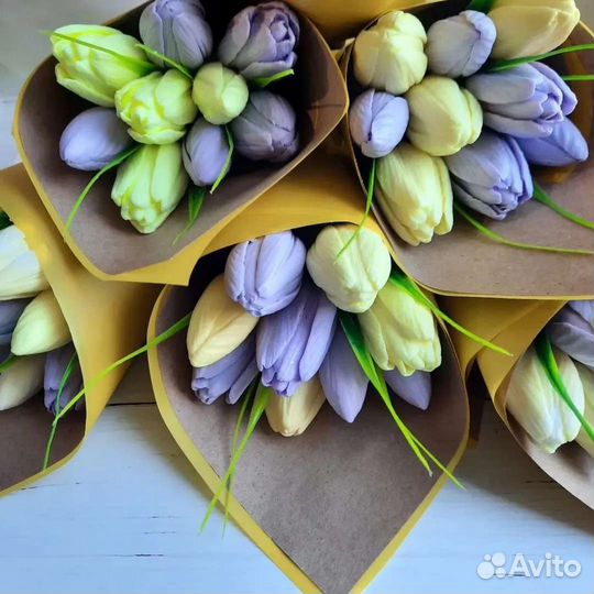 Букет тюльпанов из мыла