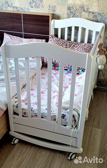 Детская кровать качалка из бука Гандылян 