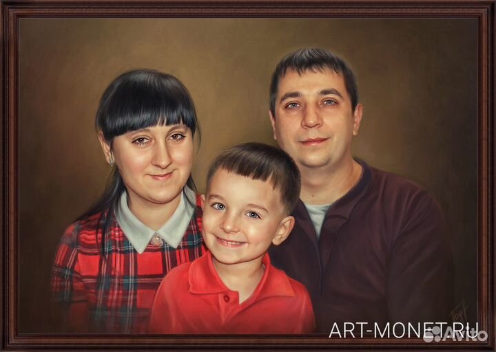 Портрет по фото на холсте. Арт 5035