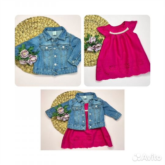 Пакет фирменных летних вещей для девочки 62-68