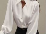 Рубашка женская атласная блузка