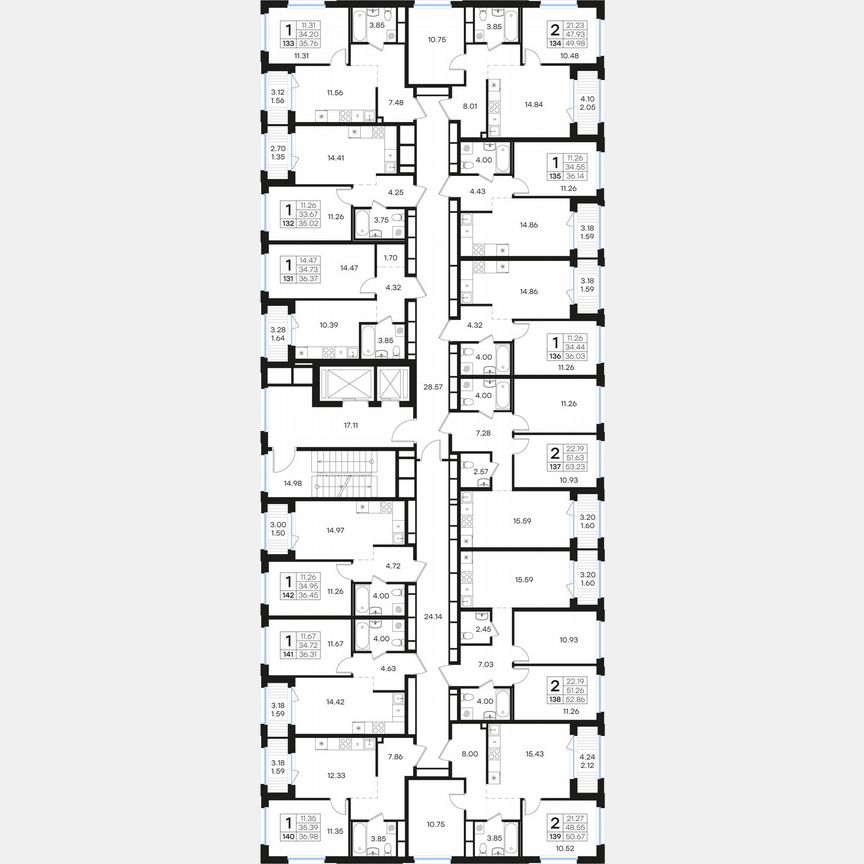 1-к. квартира, 35 м², 13/15 эт.