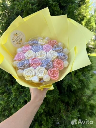 Букет из шоколадных роз. Подарок. Съедобный букет