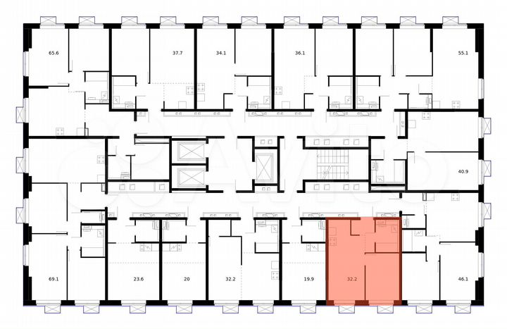 1-к. квартира, 32,2 м², 15/21 эт.