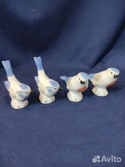 Фарфоровые статуэтки Снегирь и Дрозд