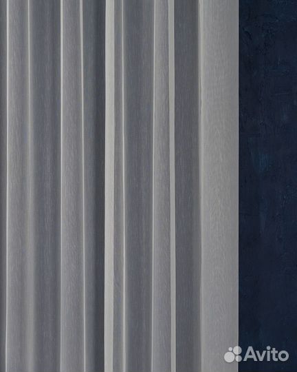 Тюль Бамбук крем готовый на окна пошив