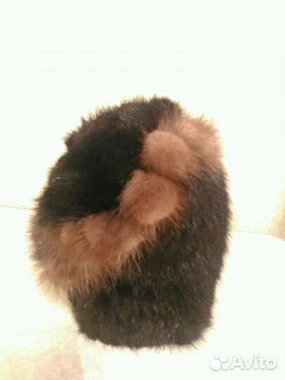 Шапка из вязаной норки новая