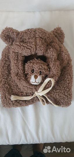 Шапка с ушками - балаклава для подростка