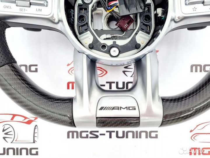 Руль 63 AMG подогрев Mercedes GLS X166 карбон