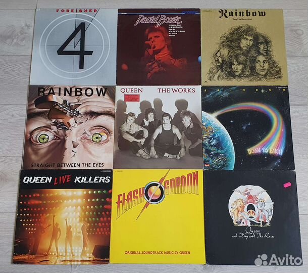 Queen, Raynbow, Foreigner, David Bowie