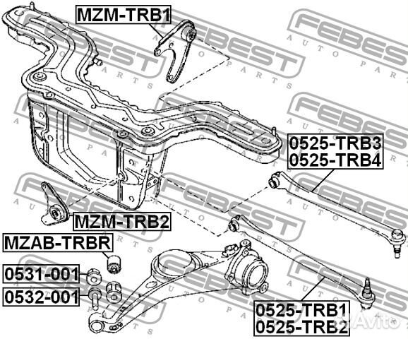 Гайка С эксцентриком ford maveriсk II 2000-2008