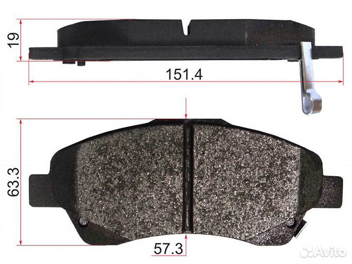 Колодки тормозные перед toyota avensis 03