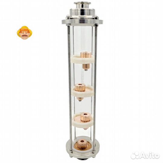 Стеклянная колпачковая колонна 2 дюйма (медь)